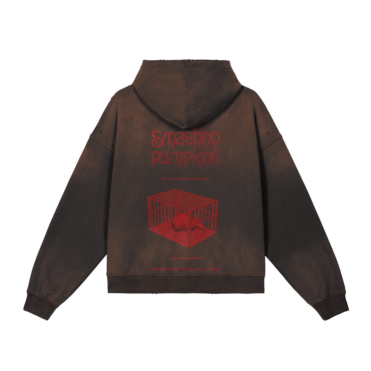 Marrone profondo con sfumature beige consumate sui bordi.